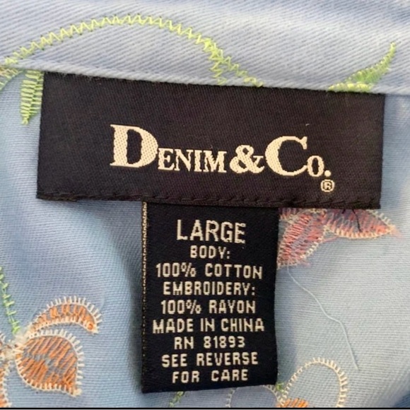Jacket Denim & Co jean coat woman’s size large new condition - Picture 4 of 4